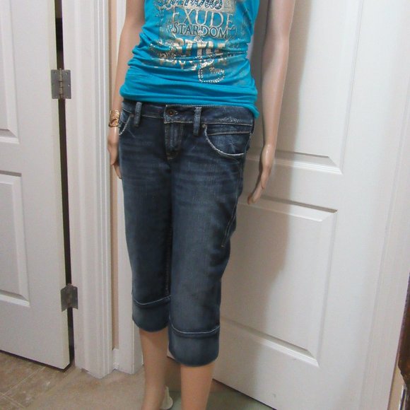 Silver Jean Capri's size 29 - Picture 2 of 12